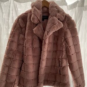 Pink Faux Fur Coat